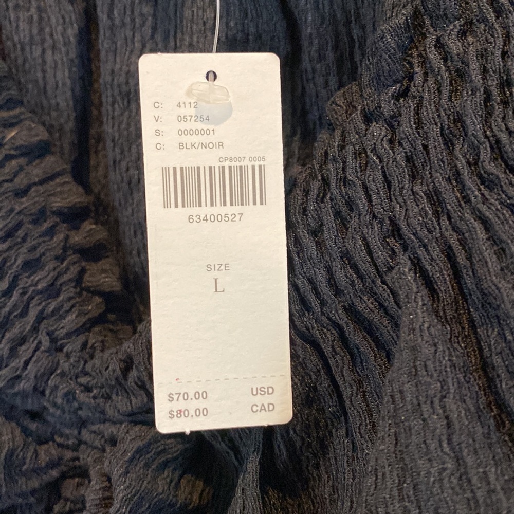 Anthro Pilcro Puff Sleeved Crop Top in Black size L NWT - Picture 11 of 16